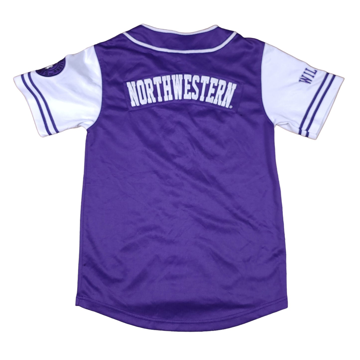 Northwestern University Purple Colosseum Athletics Youth Baseball Jersey