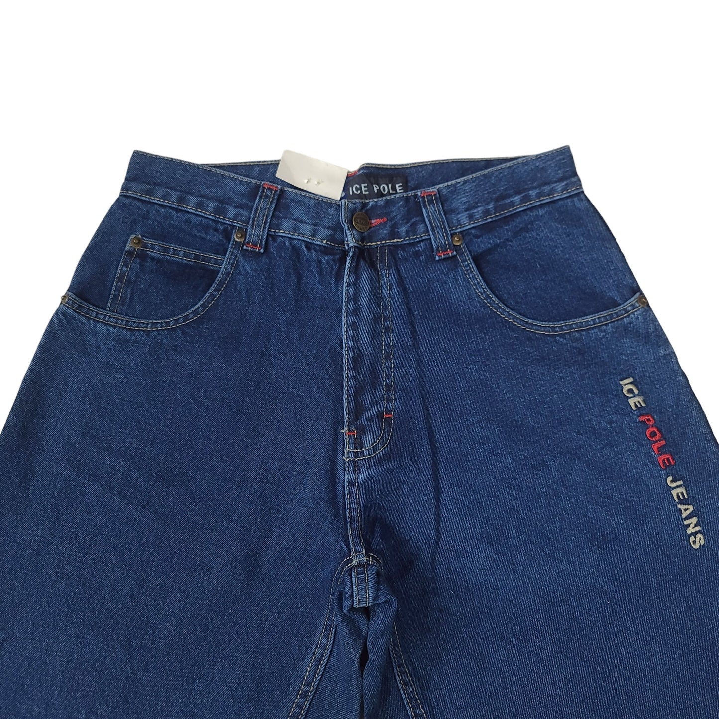 Vintage Y2K Ice Pole N. Blue Denim Embroidered Pants