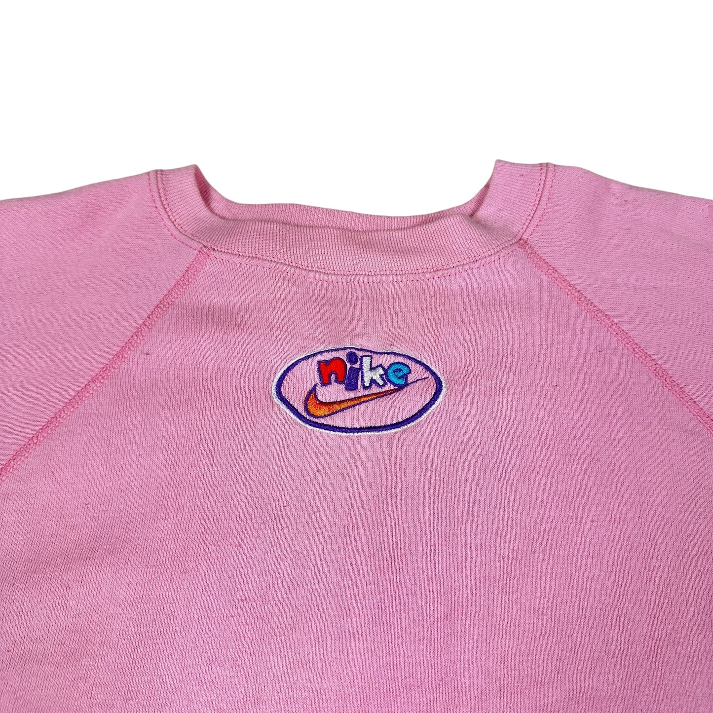 Pink Embroidered Custom NIke Sweatshirt