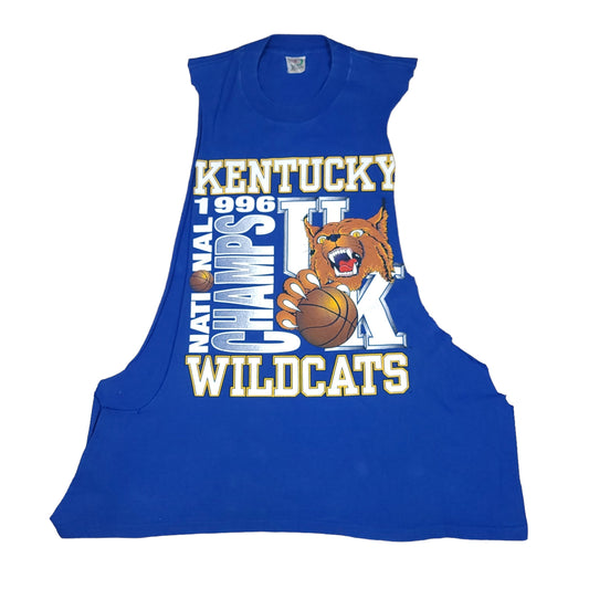 Vintage Kentucky Wildcats 1996 National Basketball Champs Cut Off Shirt