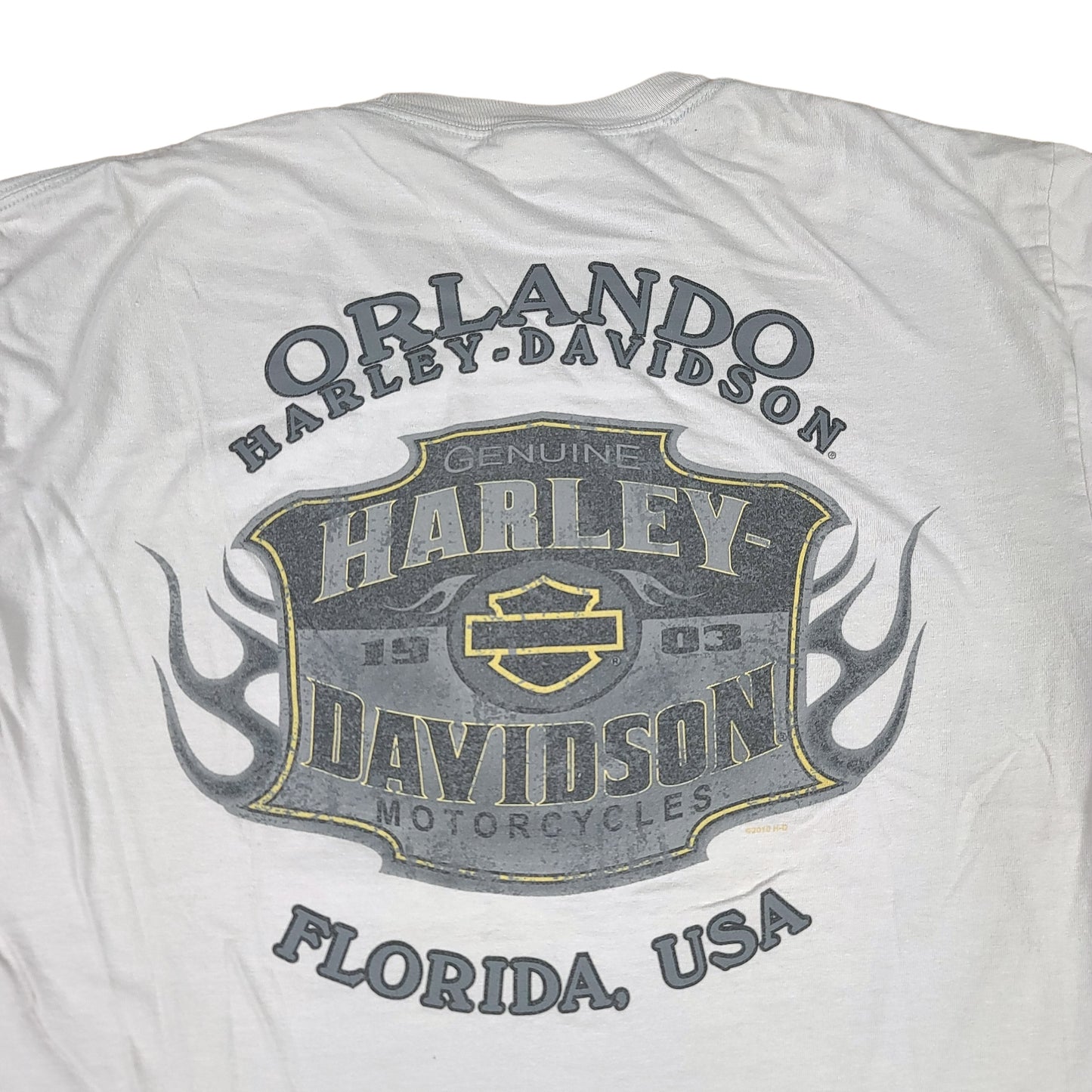 Harley Davidson Eagle Orlando Florida Light Gray Tee