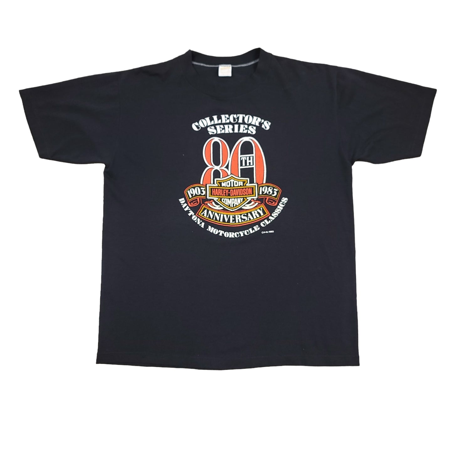 Vintage 1983 Harley Davidson Motorcycles 80th Anniversary Collector's Series Shirt