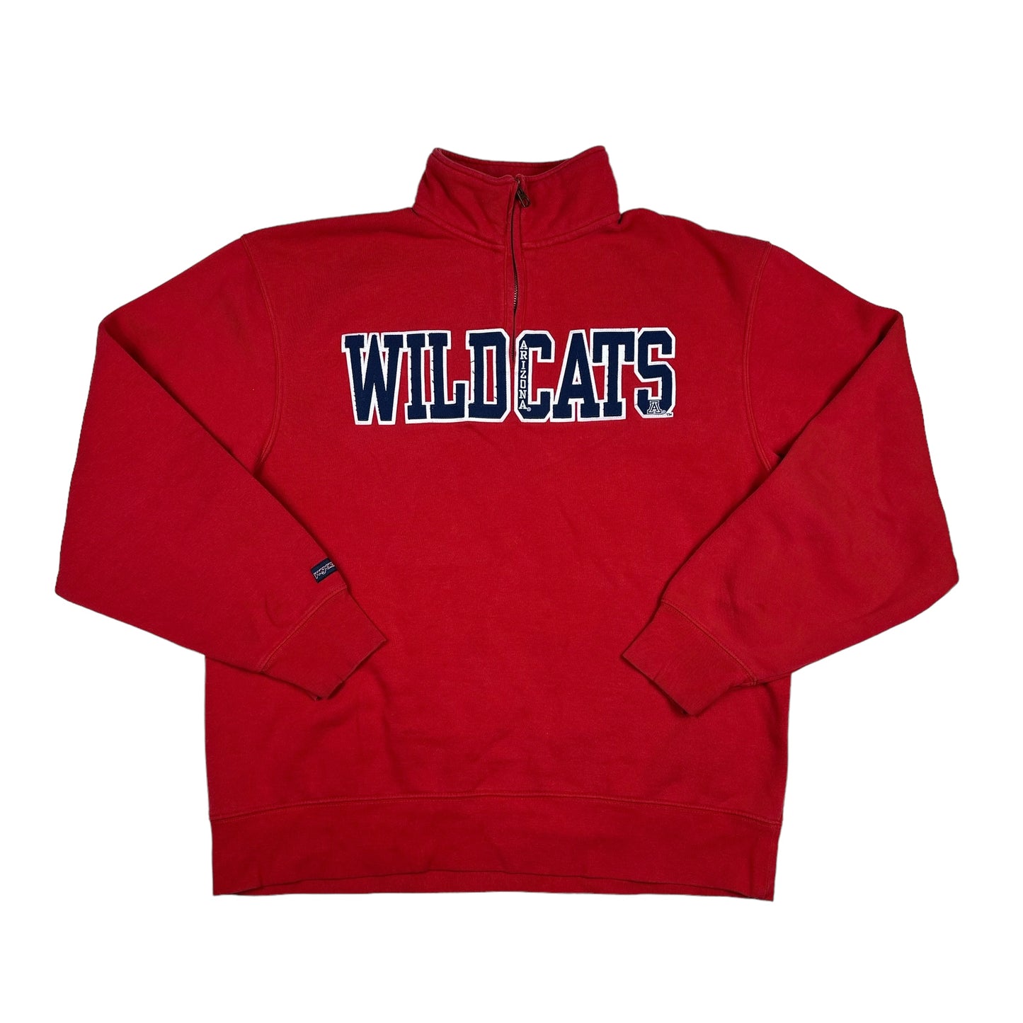 Vintage Universiy of Arizona Wildcats Red 1/4 Zip Jansport Sweatshirt