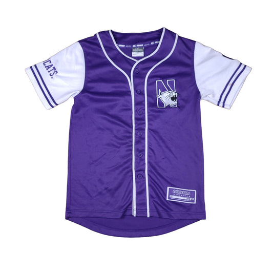 Northwestern University Purple Colosseum Athletics Youth Baseball Jersey