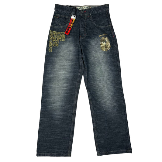Vintage Y2K Paco Jeans Egyptian Pharaoh Black Denim Pants
