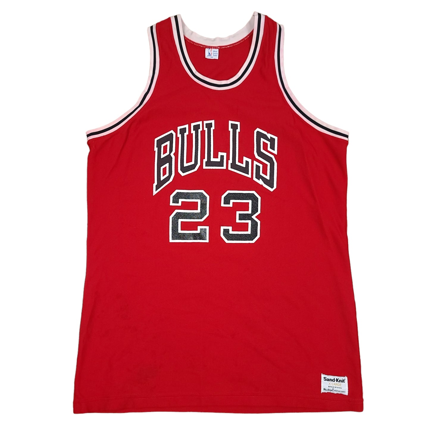 Vintage Michael Jordan Chicago Bulls 80's Red Sand Knit Jersey