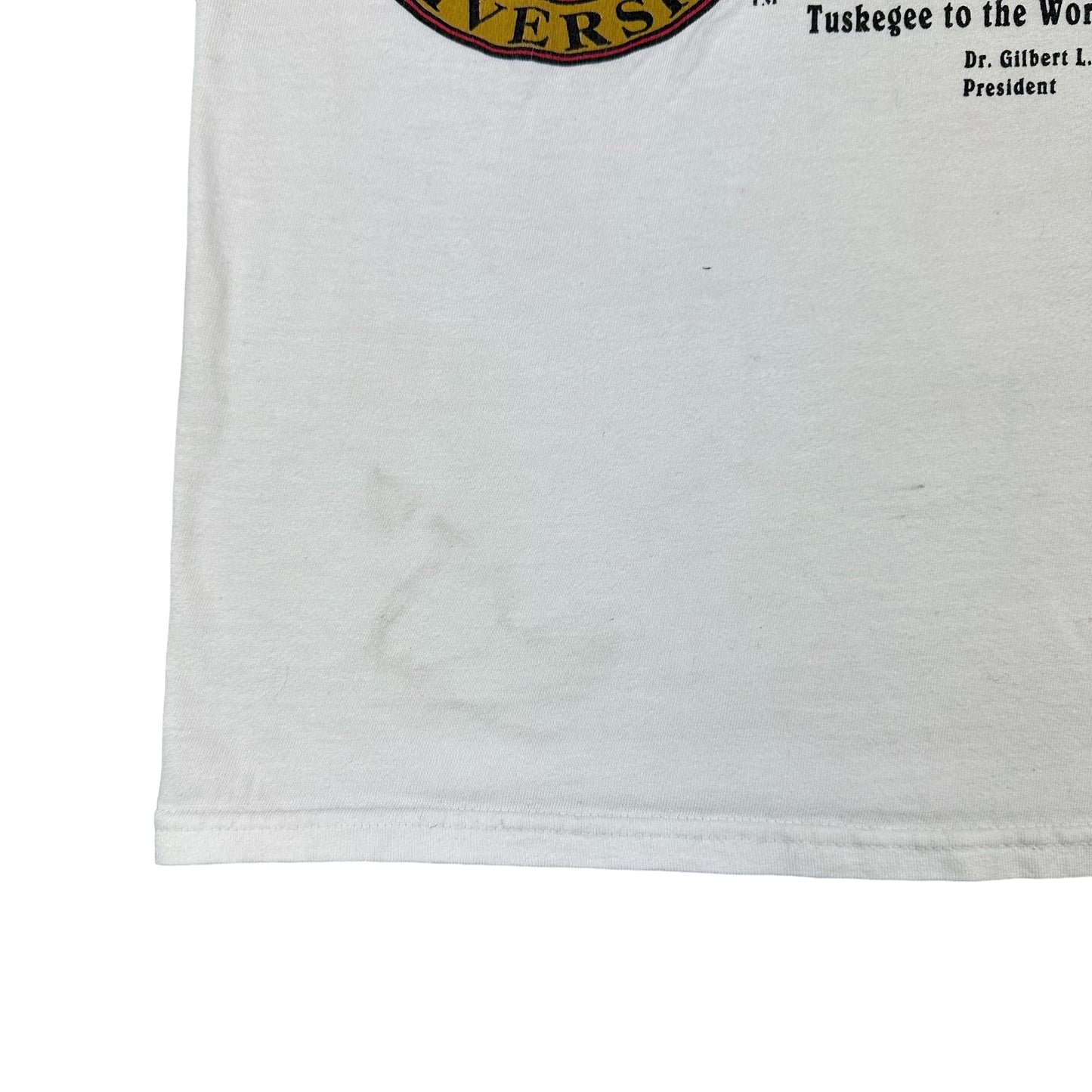 Vintage Tuskegee University Golden Tigers White Jerzees Tee