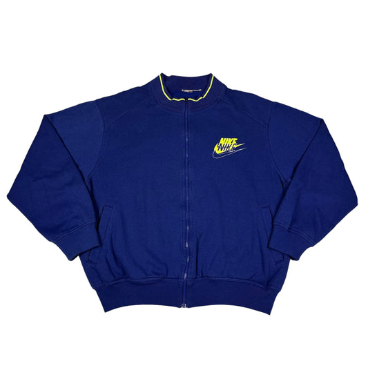 Vintage Nike Sweatshirt Blue Full Zip Double Logo