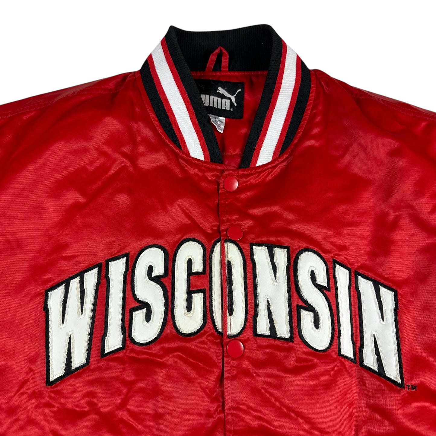 Vintage Universtiy of Wisconsin Jacket Badgers Satin Puma