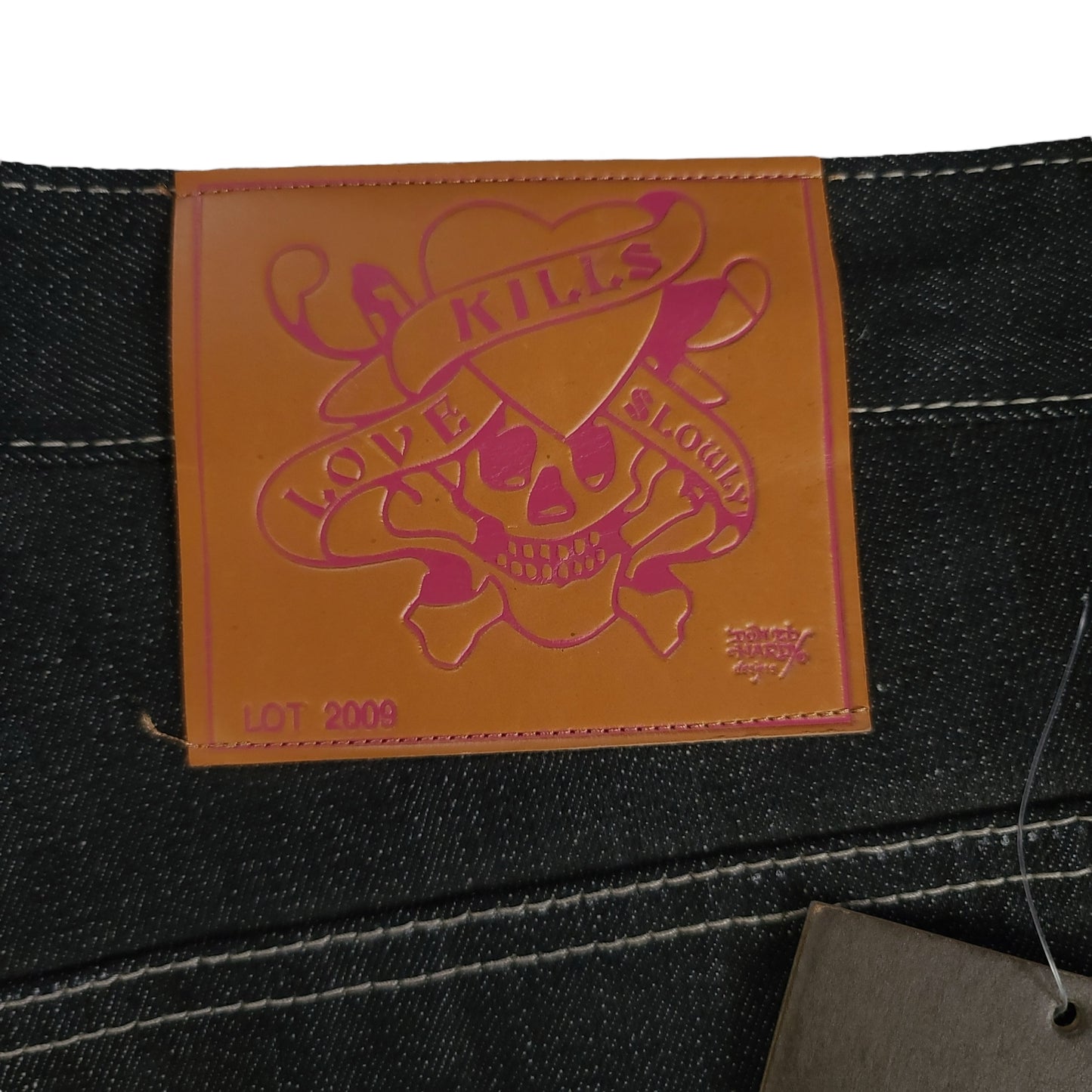 Vintage Y2K Ed Hardy Cobra Embroidered Denim Pants (Unauthorized)