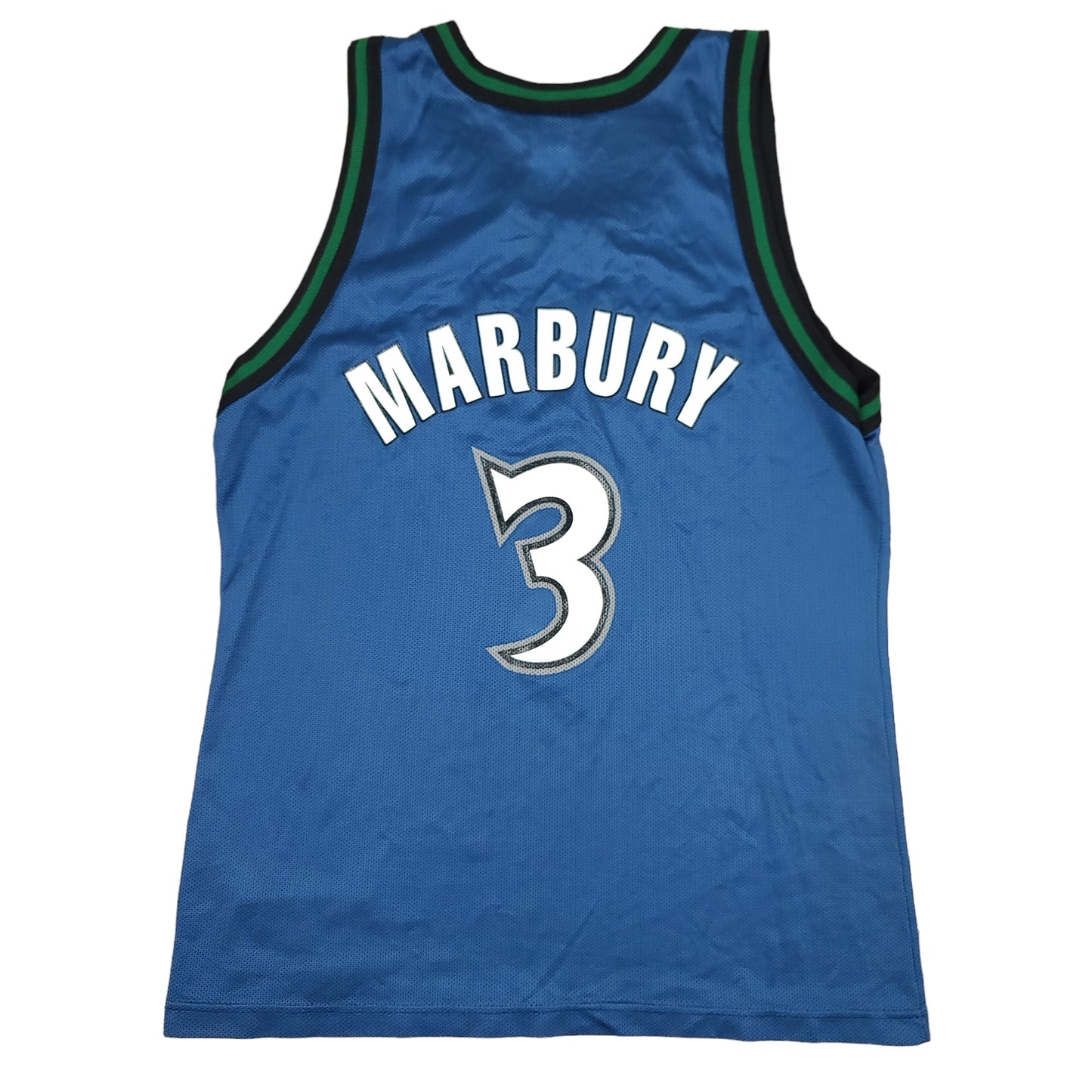 Vintage Stephon Marbury Blue Minnesota Timberwolves Champion Jersey