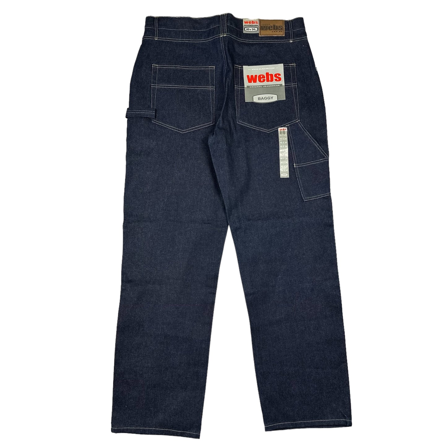 Vintage Y2K Webs Dark Blue Baggy Denim Pants