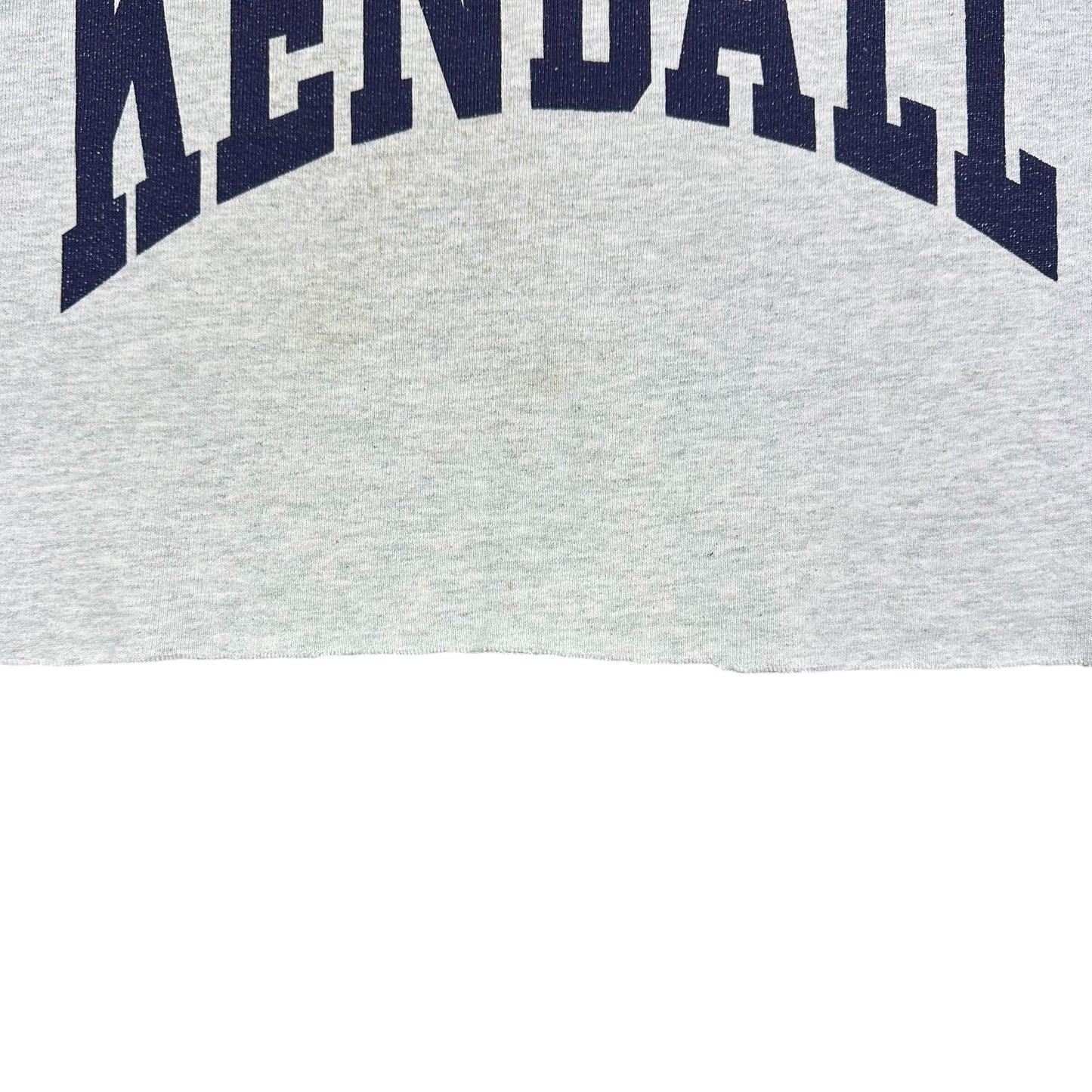 Vintage Kendall College Sweatshirt Gray Cropped