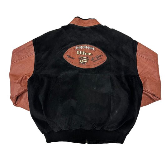 Vintage Wilson Super Bowl XXI Official Leather Jacket