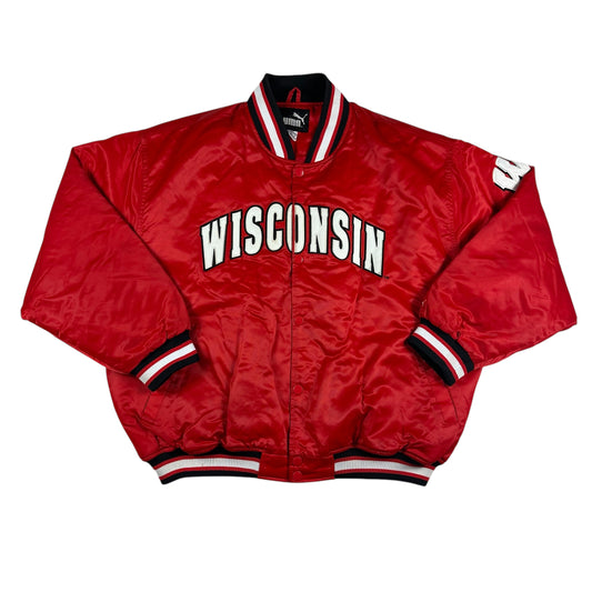 Vintage Universtiy of Wisconsin Jacket Badgers Satin Puma