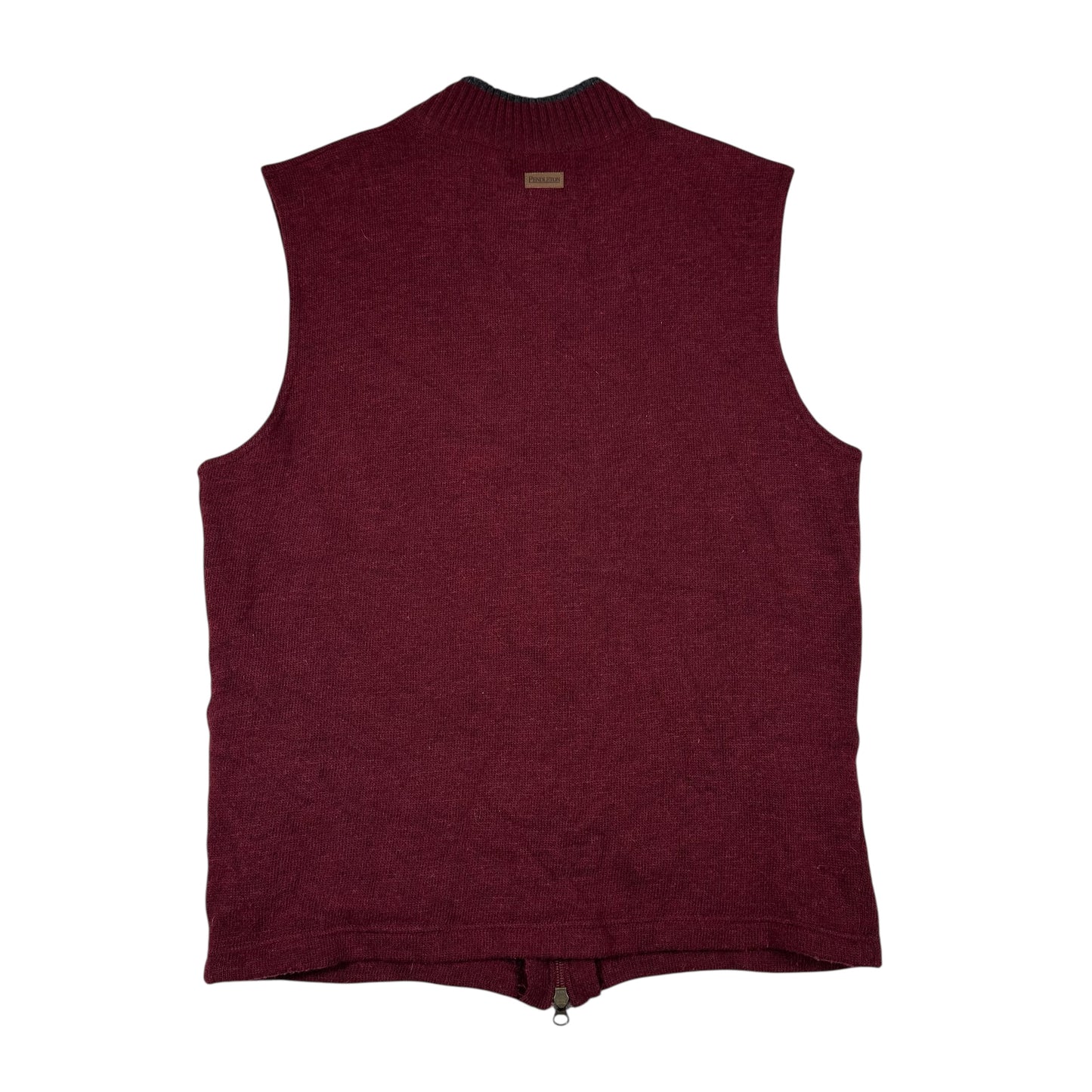 Pendleton Vest Lambs Wool Maroon