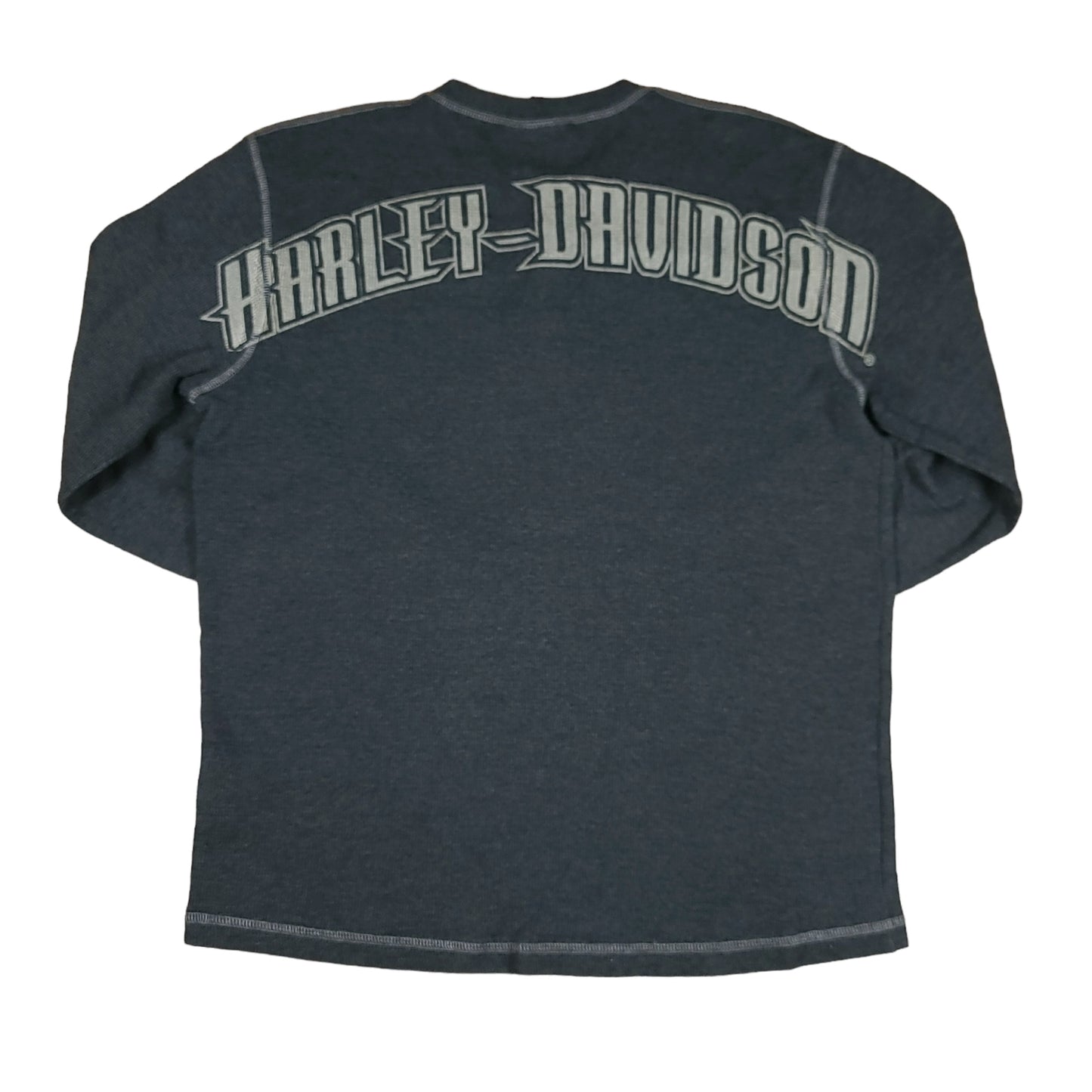 Harley Davidson Thermal Gray Henley Tee