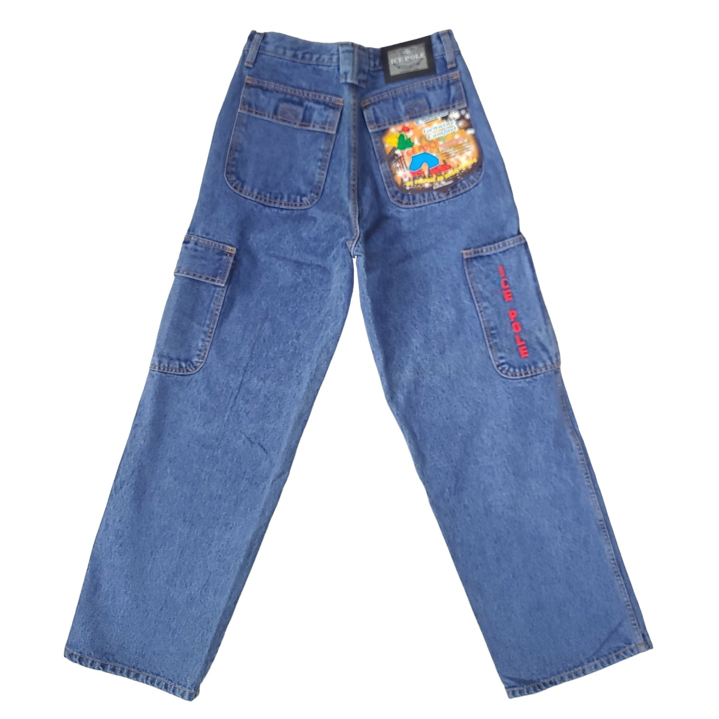 Vintage Y2K Ice Pole Denim Cargo Pants