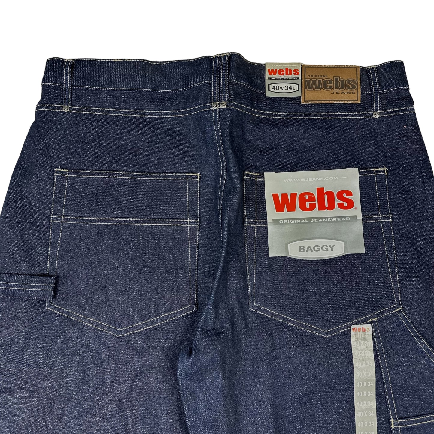 Vintage Y2K Webs Dark Blue Baggy Denim Pants