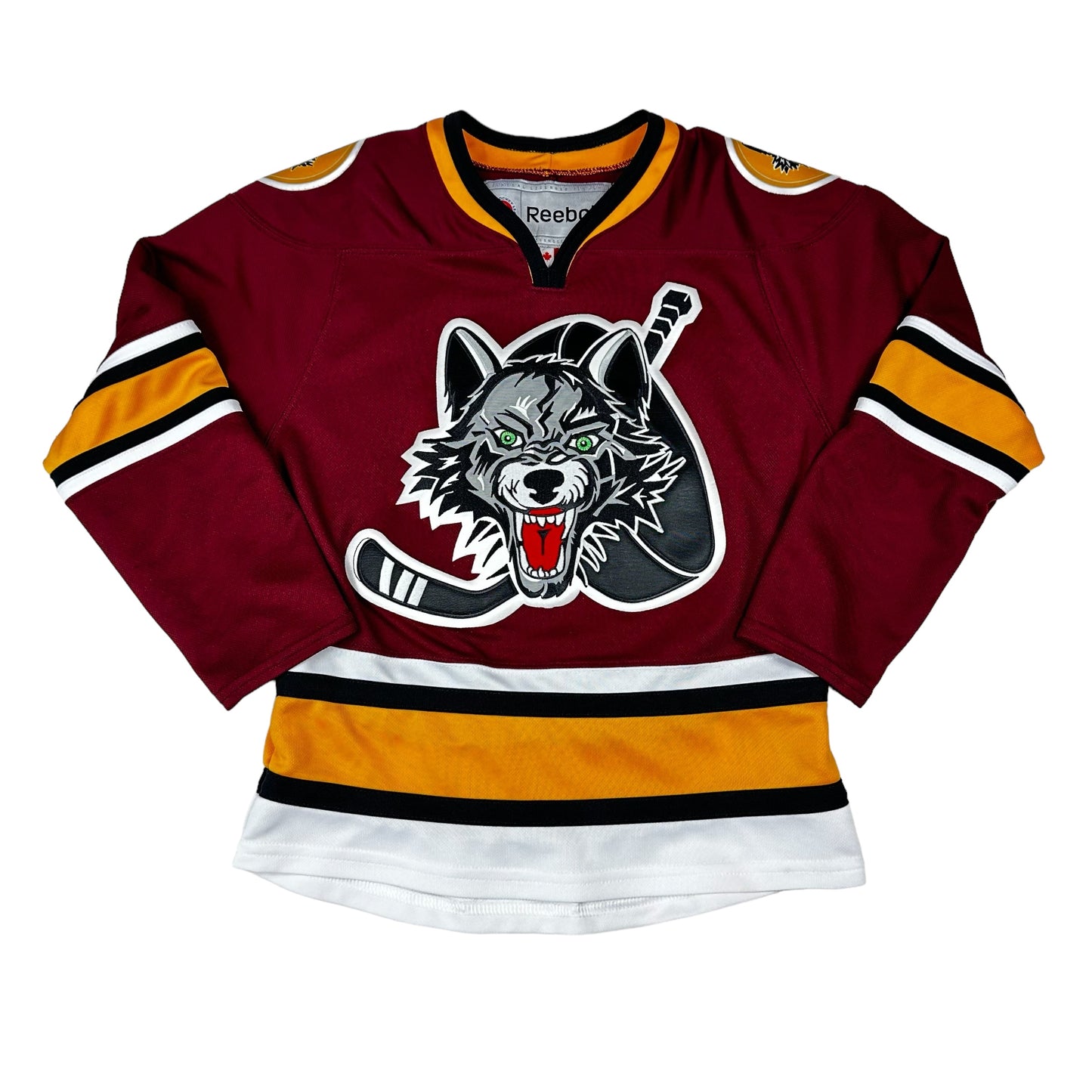 Vintage Chicago Wolves IHL Reebok Maroon Youth Jersey