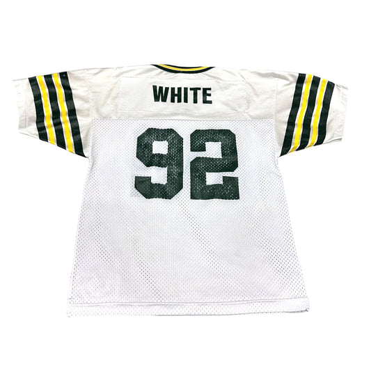 Vintage Reggie White Green Bay Packers White Champion Youth NFL Football Jersey