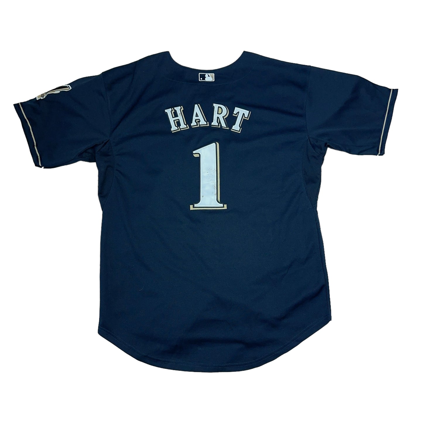 Corey Hart Milwaukee Brewers Navy Blue Majestic Jersey