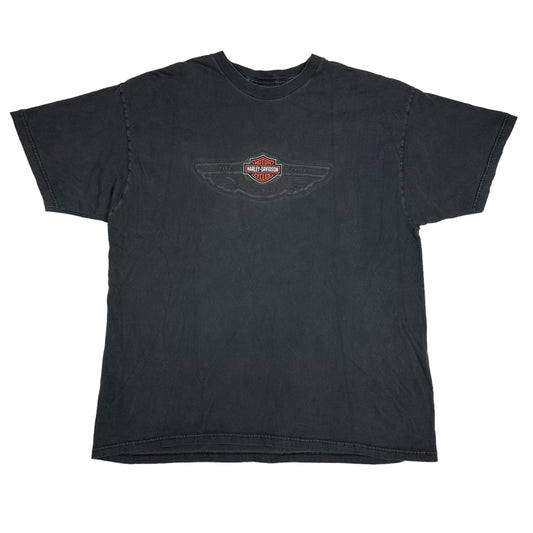 Vintage Harley Davidson Motorcycles 100 Years Faded Black Tee