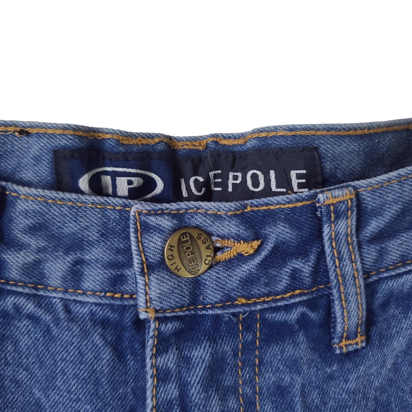 Vintage Y2K Ice Pole Denim Cargo Pants