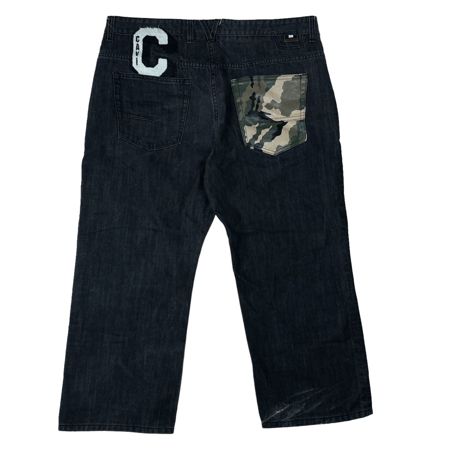 Cavi Black Denim Baggy Pants (Altered)