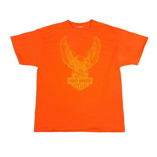 Harley Davidson Eagle Hong Kong China Orange Tee