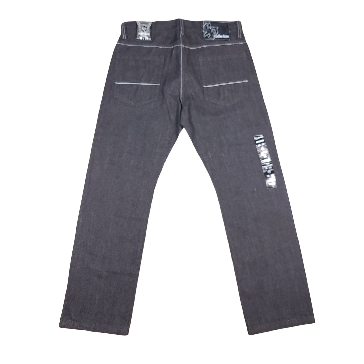 Vintage Y2K South Pole Raw Black Denim Slim Straight Pants