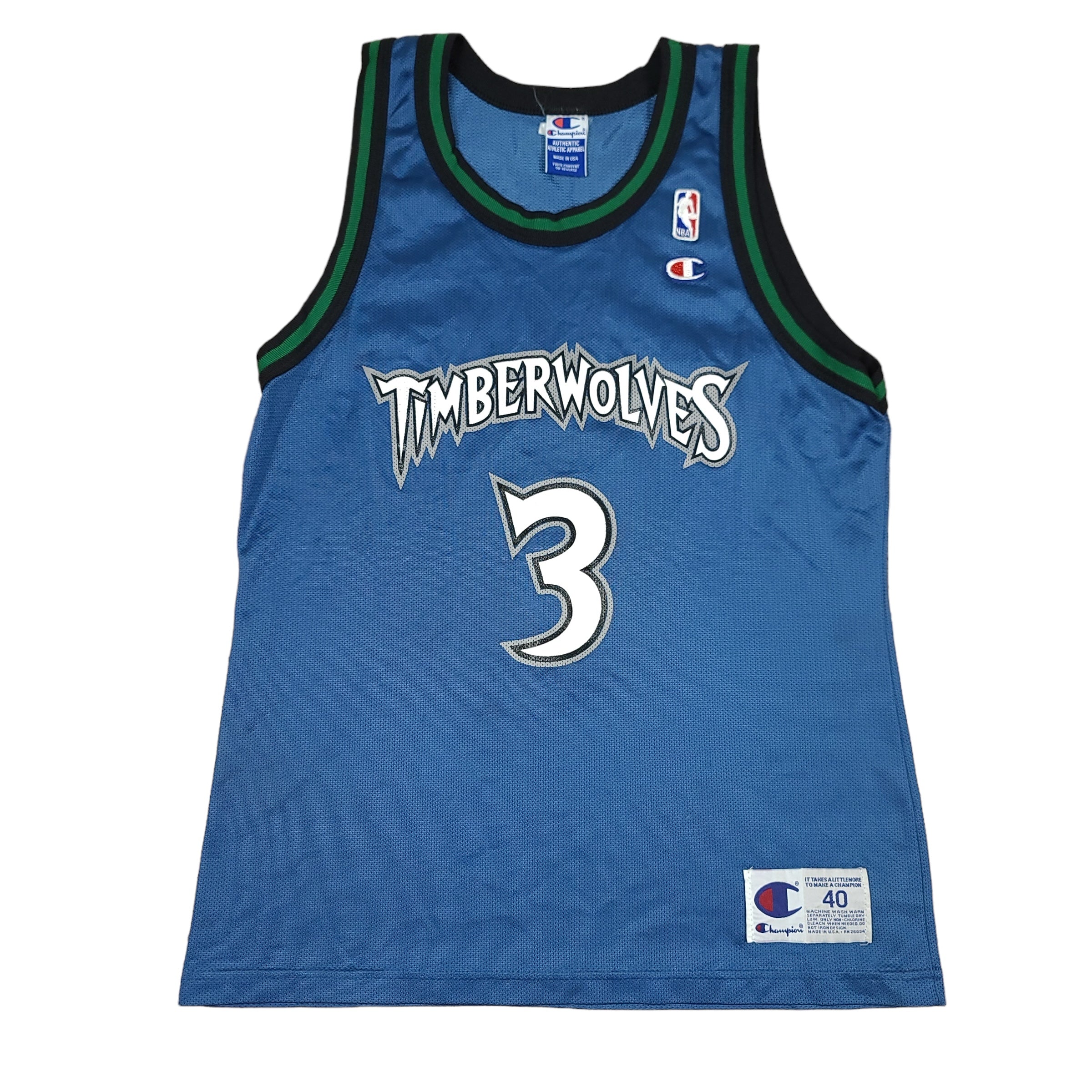 Vintage Stephon Marbury Blue Minnesota Timberwolves Champion Jersey ...