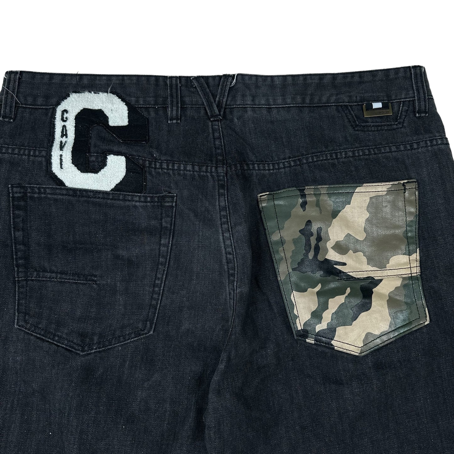 Cavi Black Denim Baggy Pants (Altered)