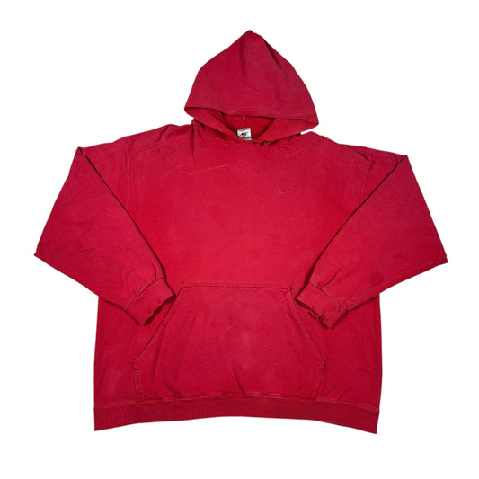 Vintage Nike Hoodie 90's Red Distessed