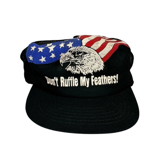 Vintage Eagle Trucker Hat Don't Ruffle My Feathers