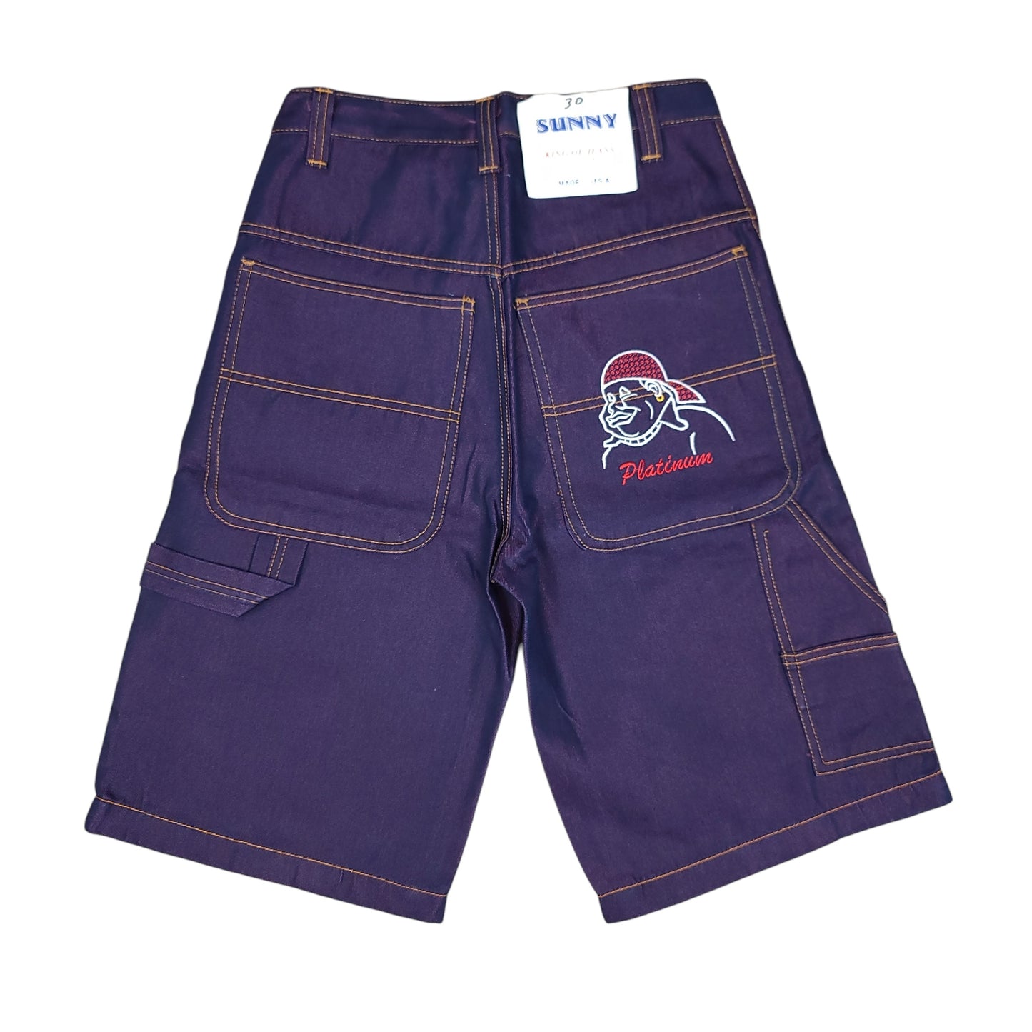 Vintage Y2K Sunny Platinum Blue/Purple Denim Shorts