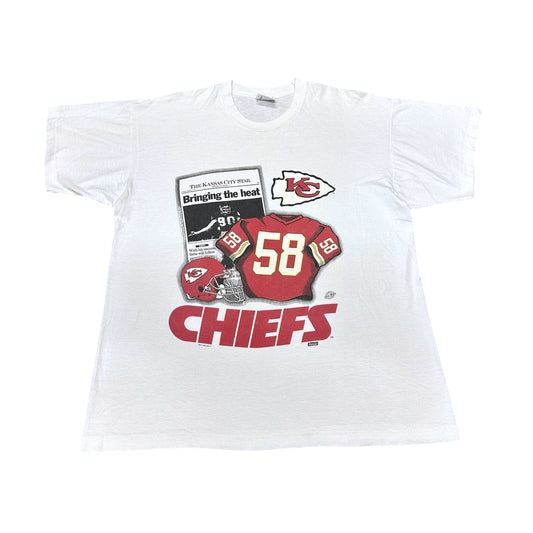 Vintage Kansas City Chiefs Front Pages White Tee