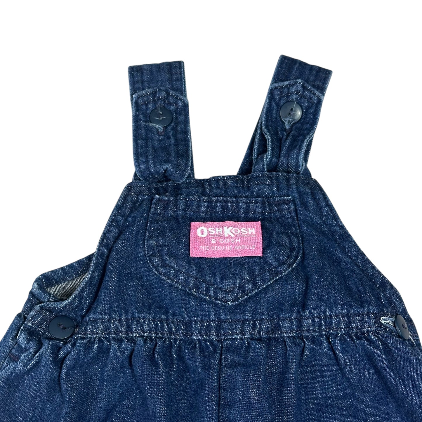 Vintage Oshkosh Overalls Blue Denim Girls Infant