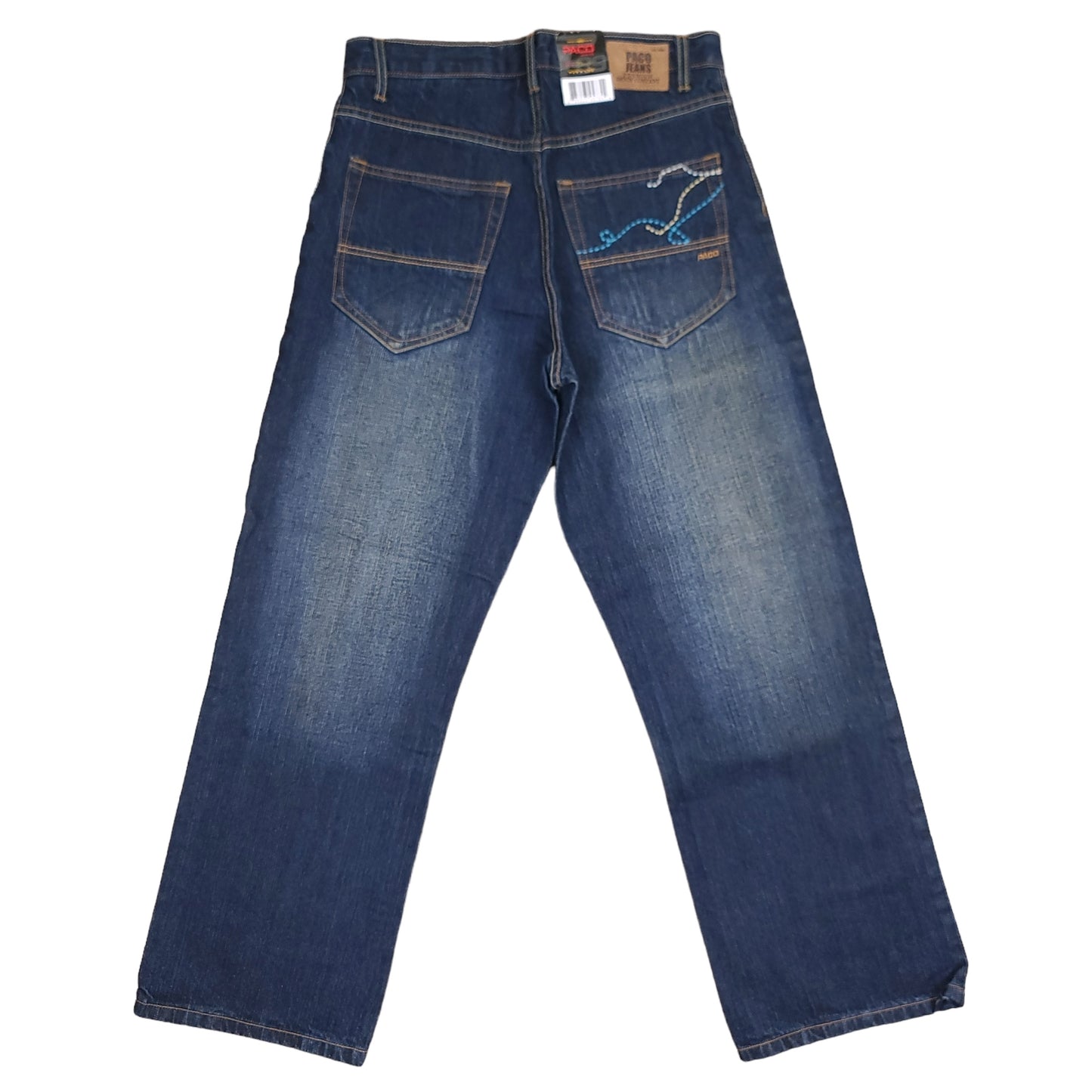 Vintage Y2K Dark Blue Paco Jeans Utility Fit Denim Pants
