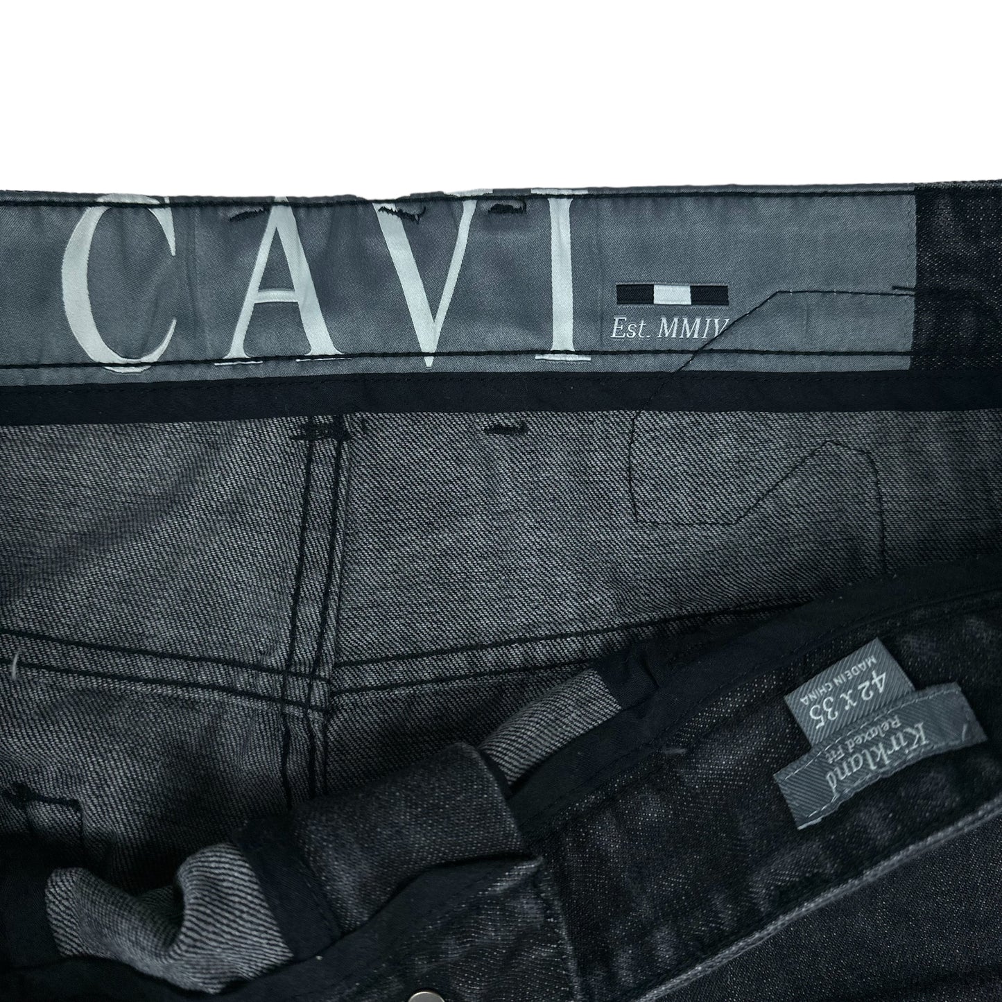 Cavi Black Denim Baggy Pants (Altered)