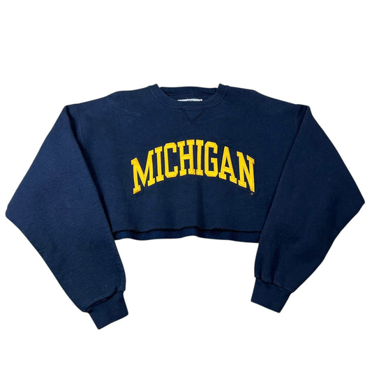 Vintage University of Michigan Sweatshirt Spellout Cropped