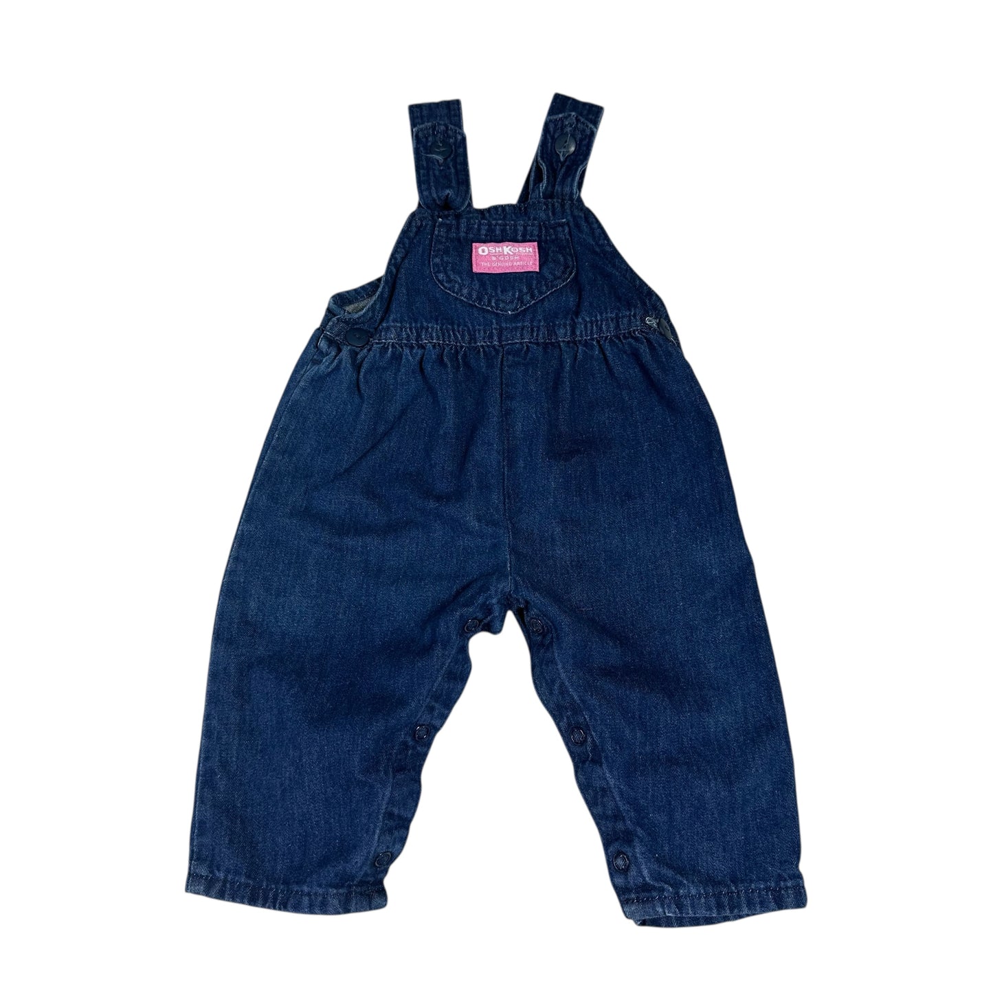 Vintage Oshkosh Overalls Blue Denim Girls Infant