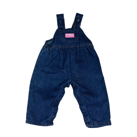 Vintage Oshkosh Overalls Blue Denim Girls Infant