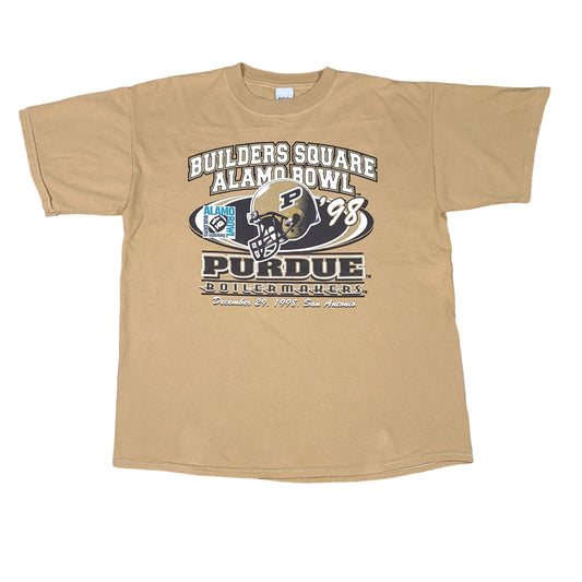 Vintage Purdue University Boilermakers 1998 Alamo Bowl Gold Tee