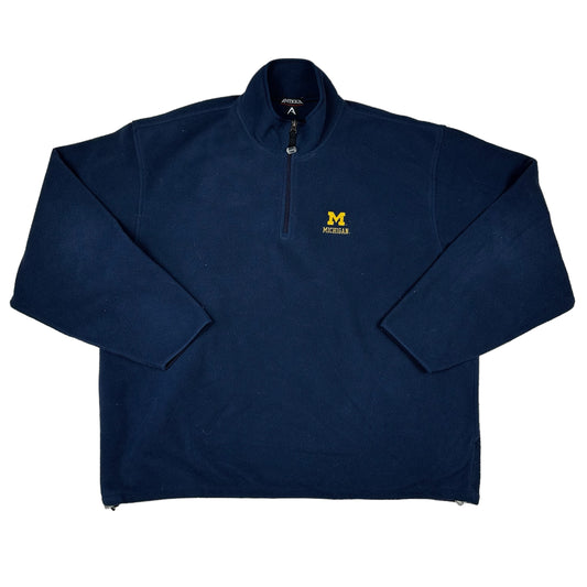 University of Michigan Blue Fleece 1/4 Zip Sweater