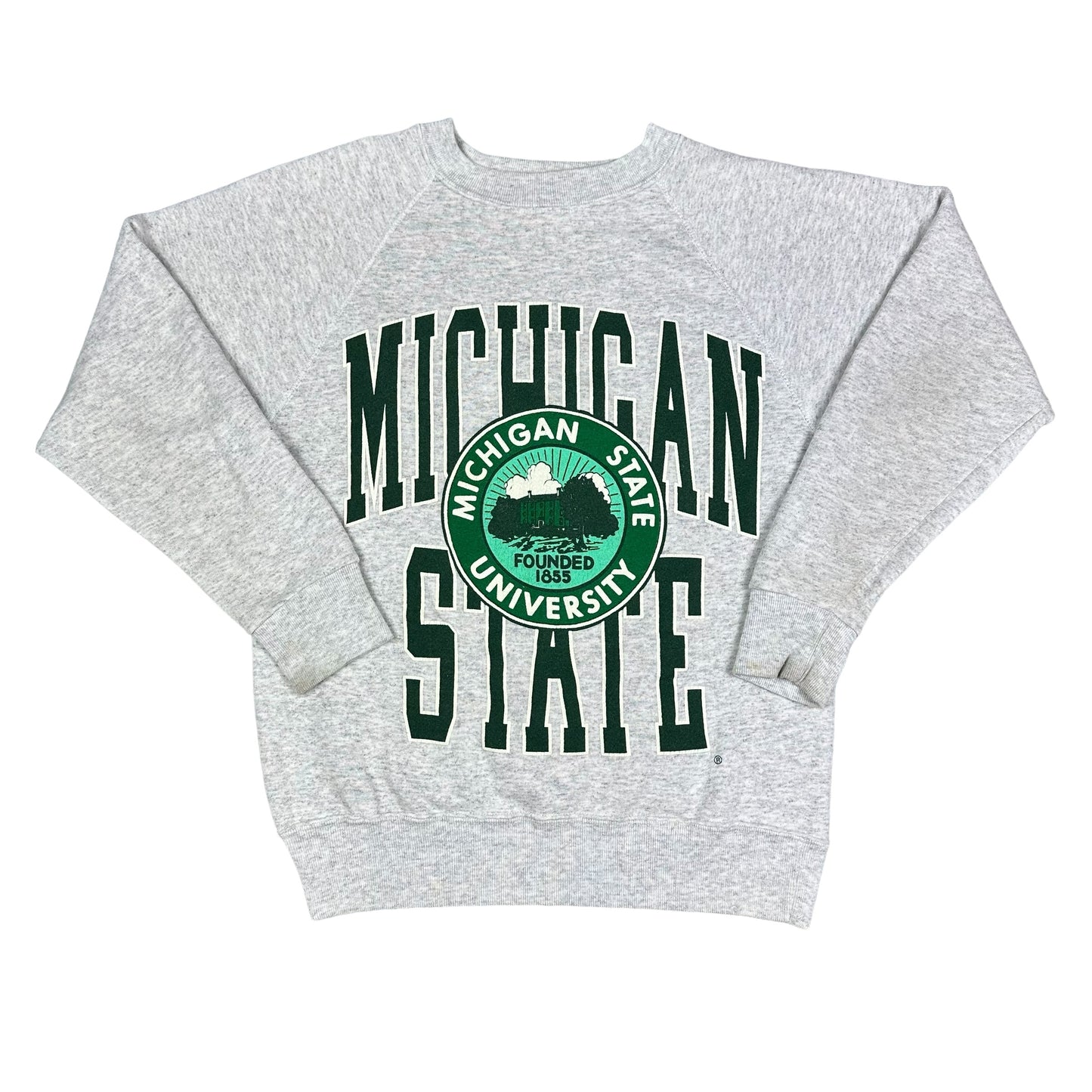 Vintage Michigan State University Sweatshirt Gray Santee