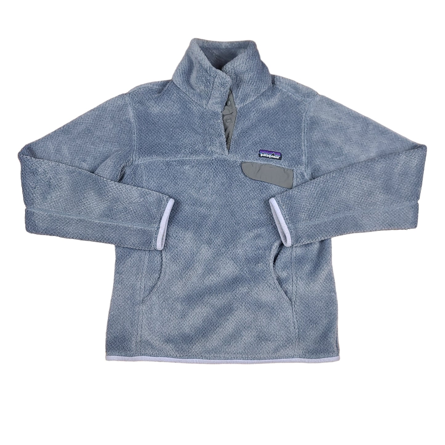 Patagonia Blue Snap Button Fleece Sweater