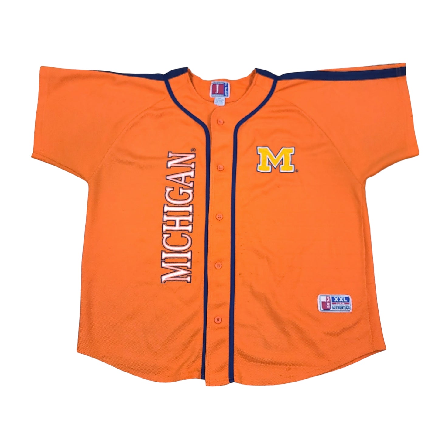 Vintage University of Michigan Orange Baseball Jersey