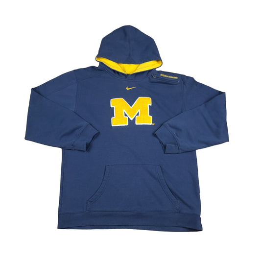 Vintage University of Michigan Nike Blue Middle Swoosh Youth Hoodie