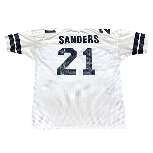 Vintage Deion Sanders Dallas Cowboys White Champion NFL Football Jersey